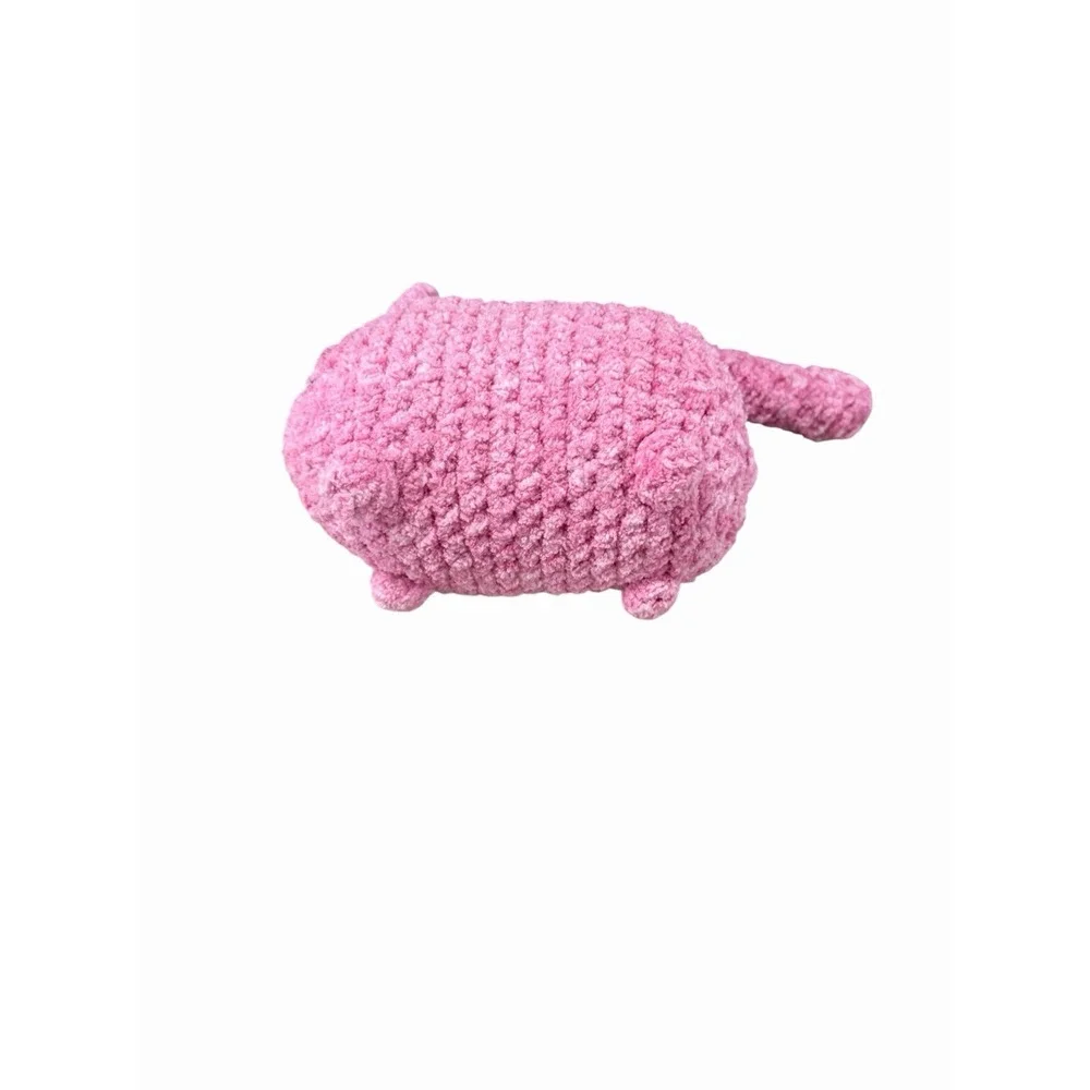 New Handmade Crochet Plushie Cat Kitten pink